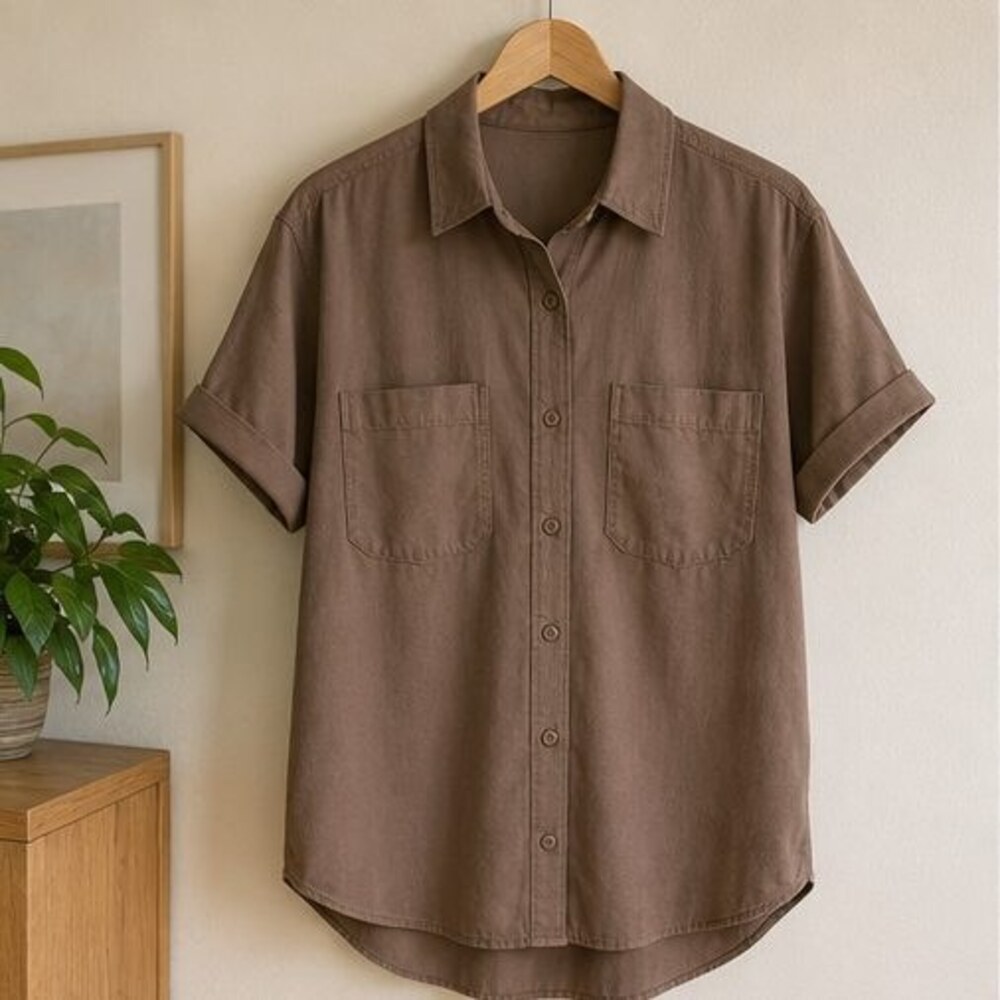 Mocha Utility Pocket Shirt